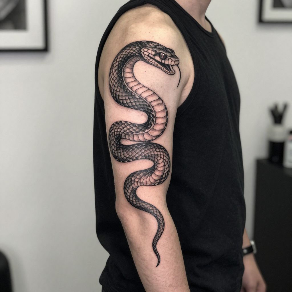 Snake Coil forearm tattoo idea