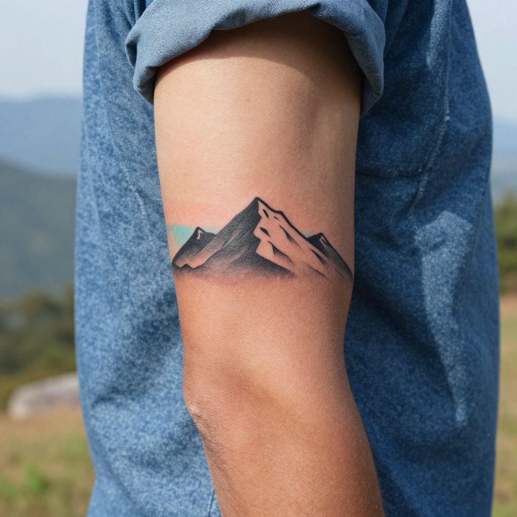Mountain Range forearm tattoo idea