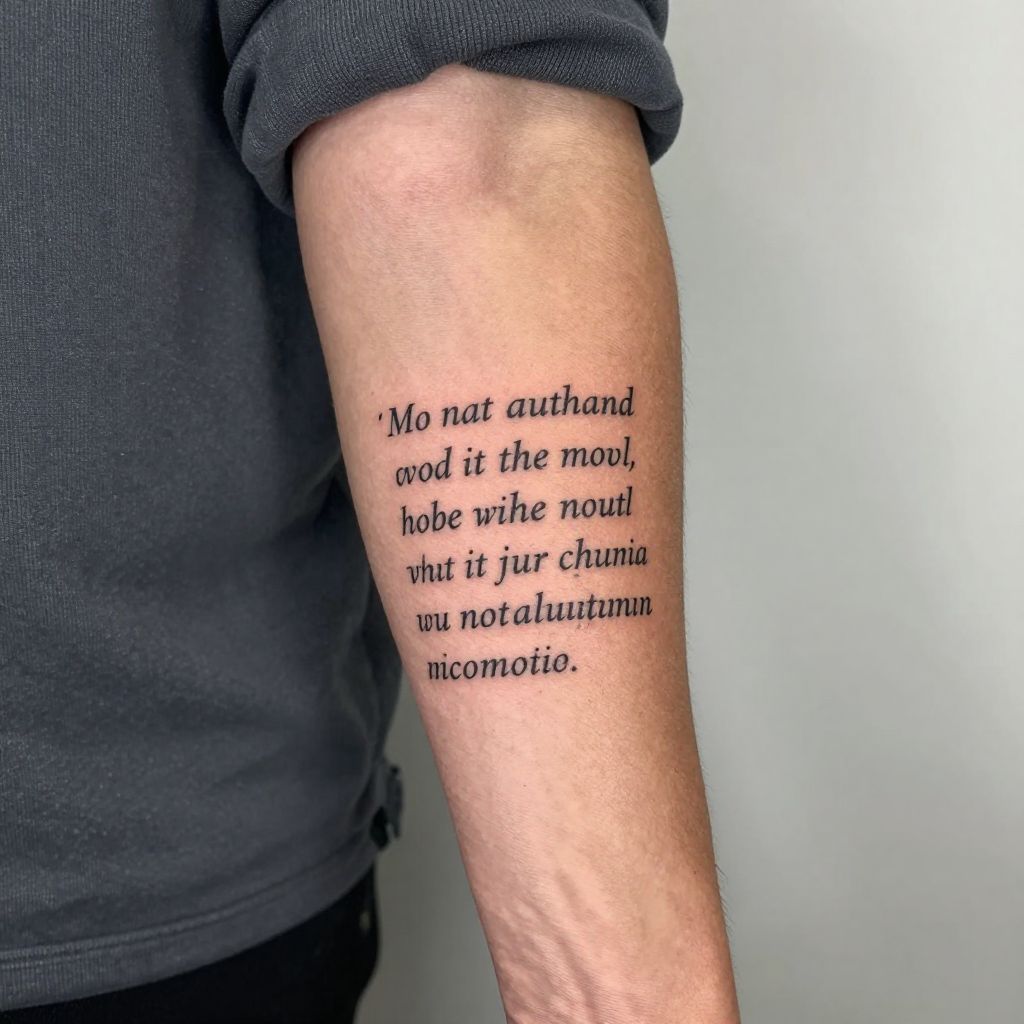 Scripture forearm tattoo ideas for men