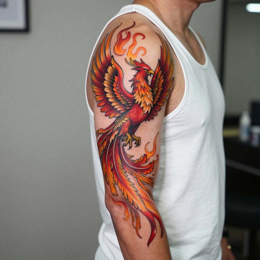 Phoenix Rising Half Sleeve