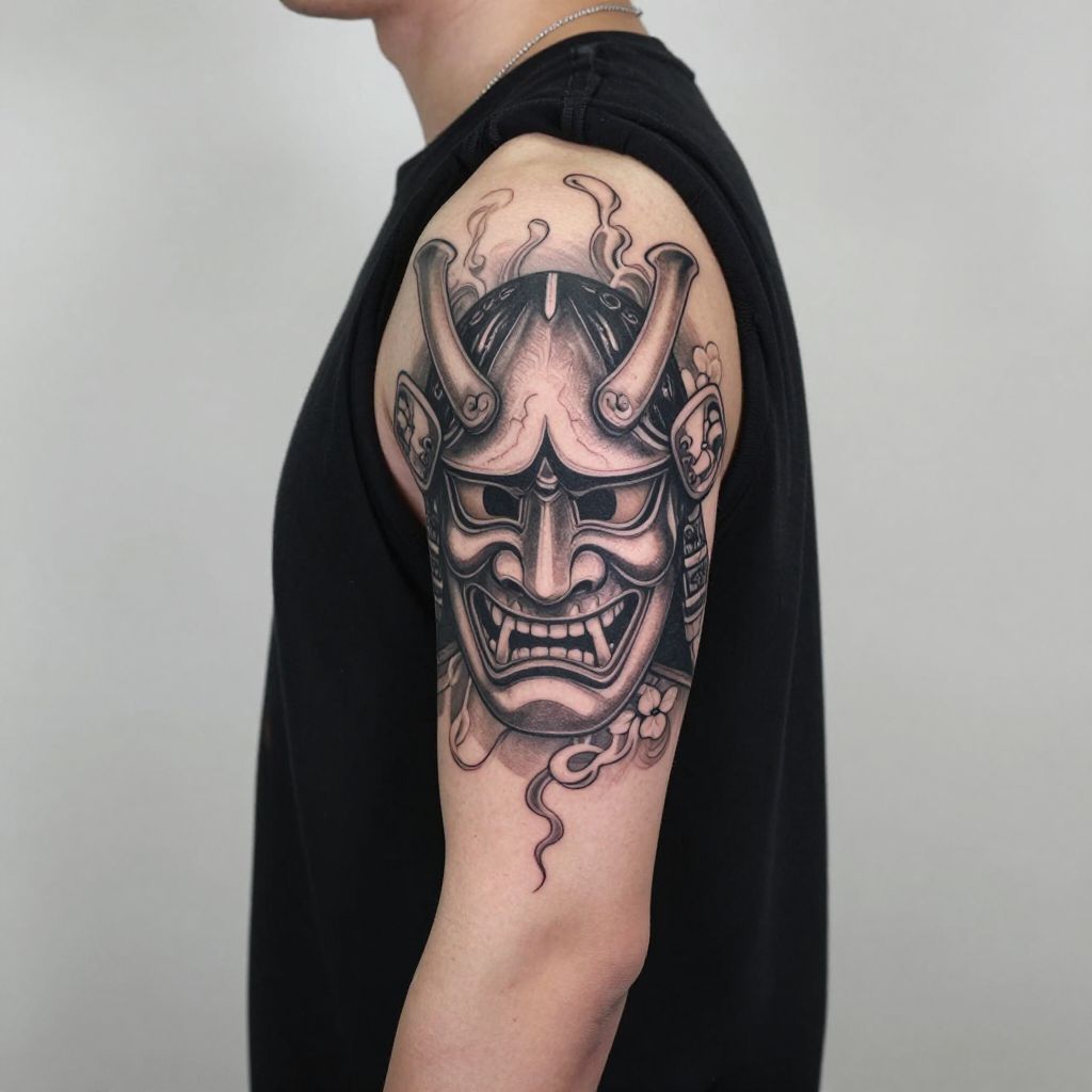 Samurai Mask Half Sleeve
