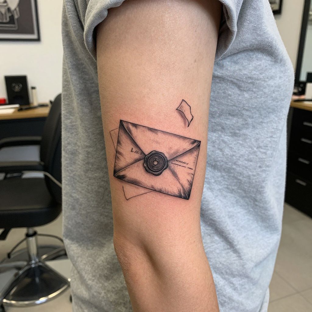 Harry Potter tattoo ideas - The Hogwarts Letter and Envelope