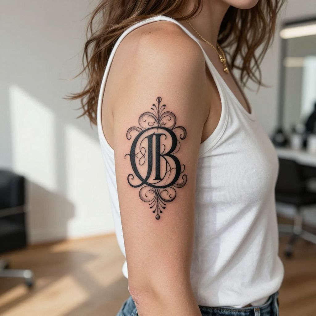 Monogram with Flourishes