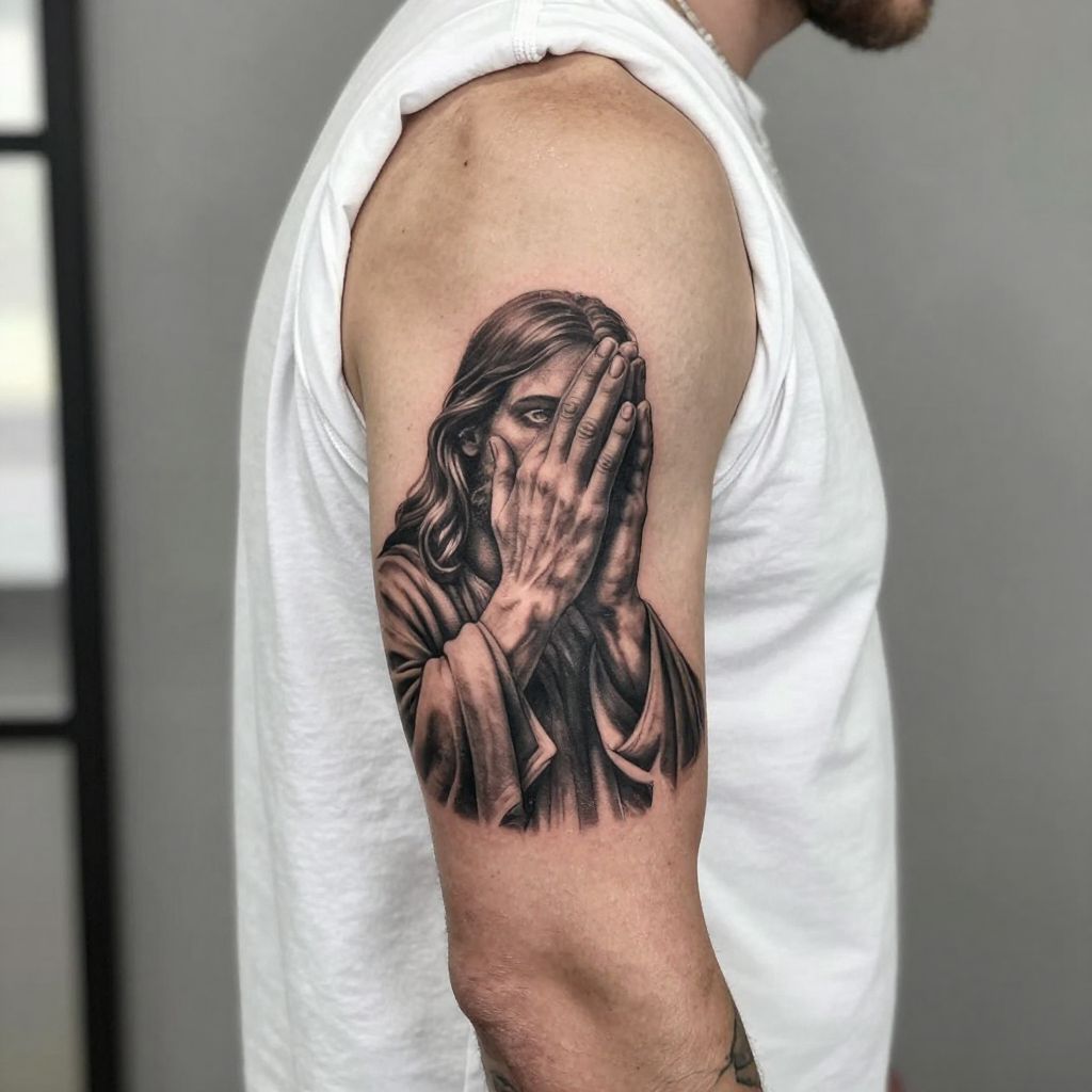 Jesus Praying Hands
