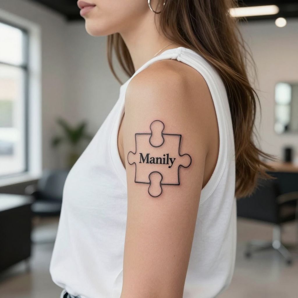Puzzle Piece with Name