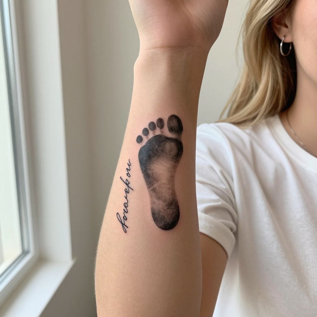 Footprint or Handprint with Name