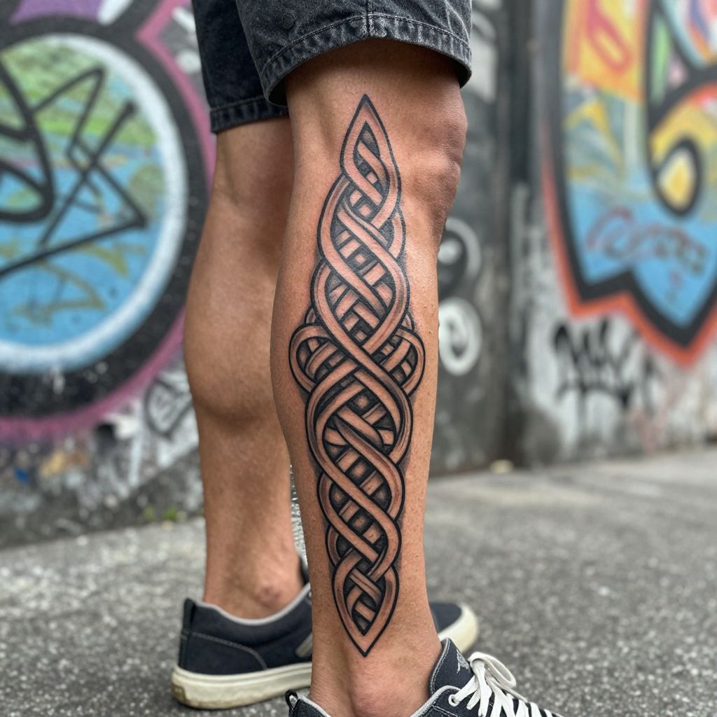 Celtic Knotwork Leg Sleeve Start