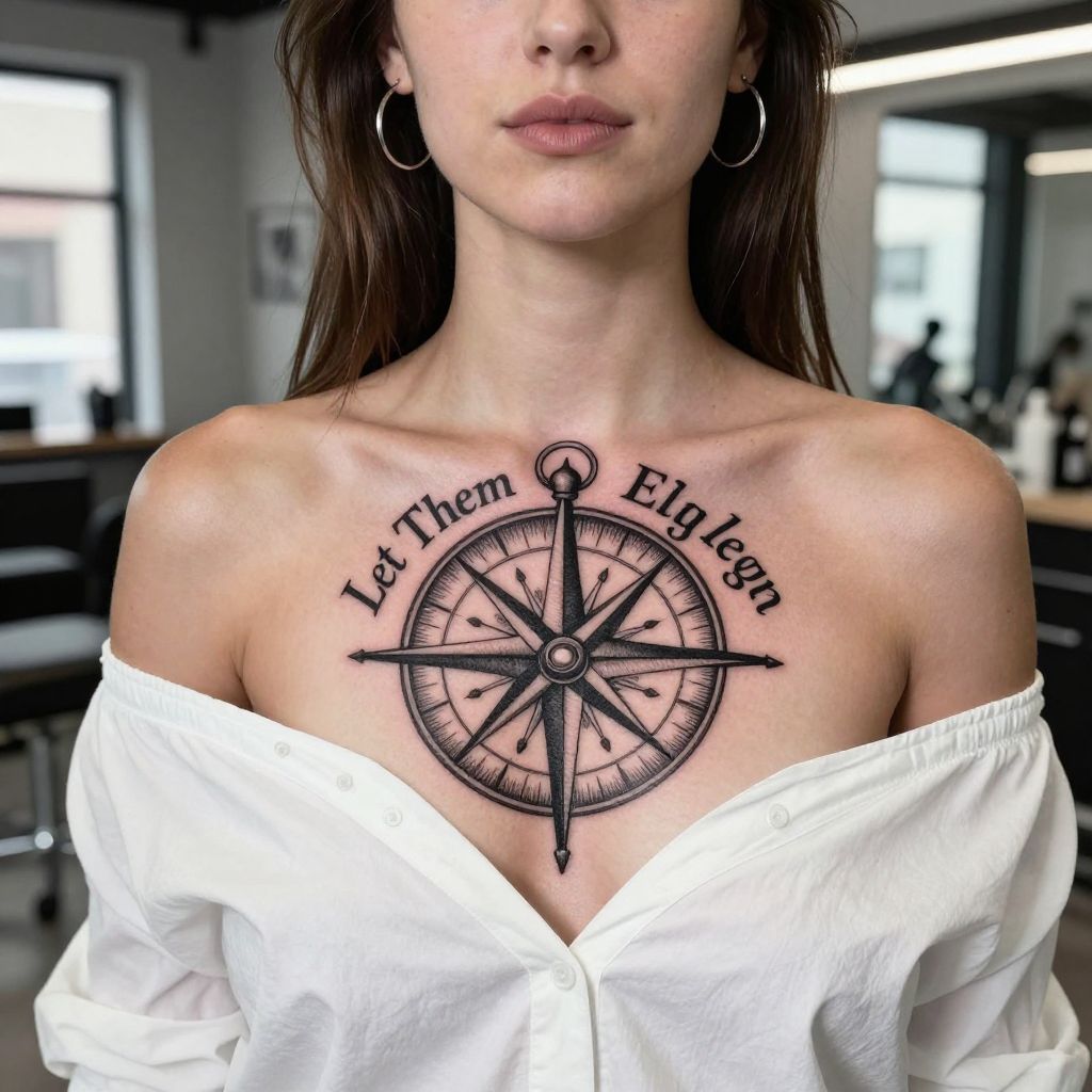 Nautical Compass Let Them tattoo idea