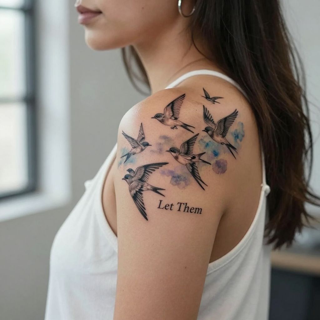 Let Them Birds Take Flight tattoo idea