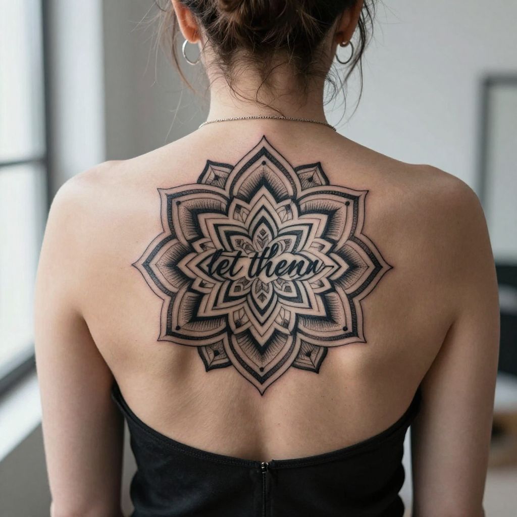 Geometric Let Them Mandala tattoo idea