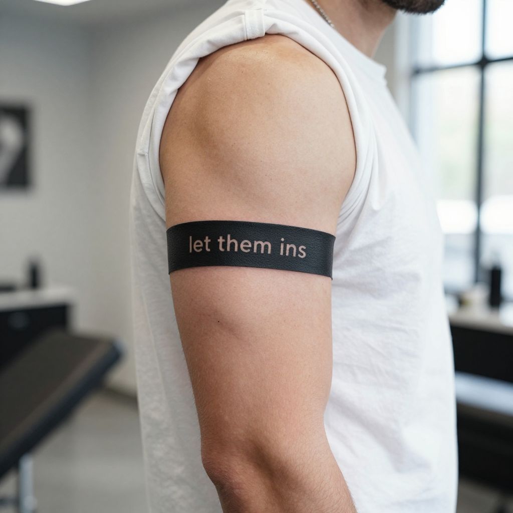 Bold Black Band with Let Them tattoo idea