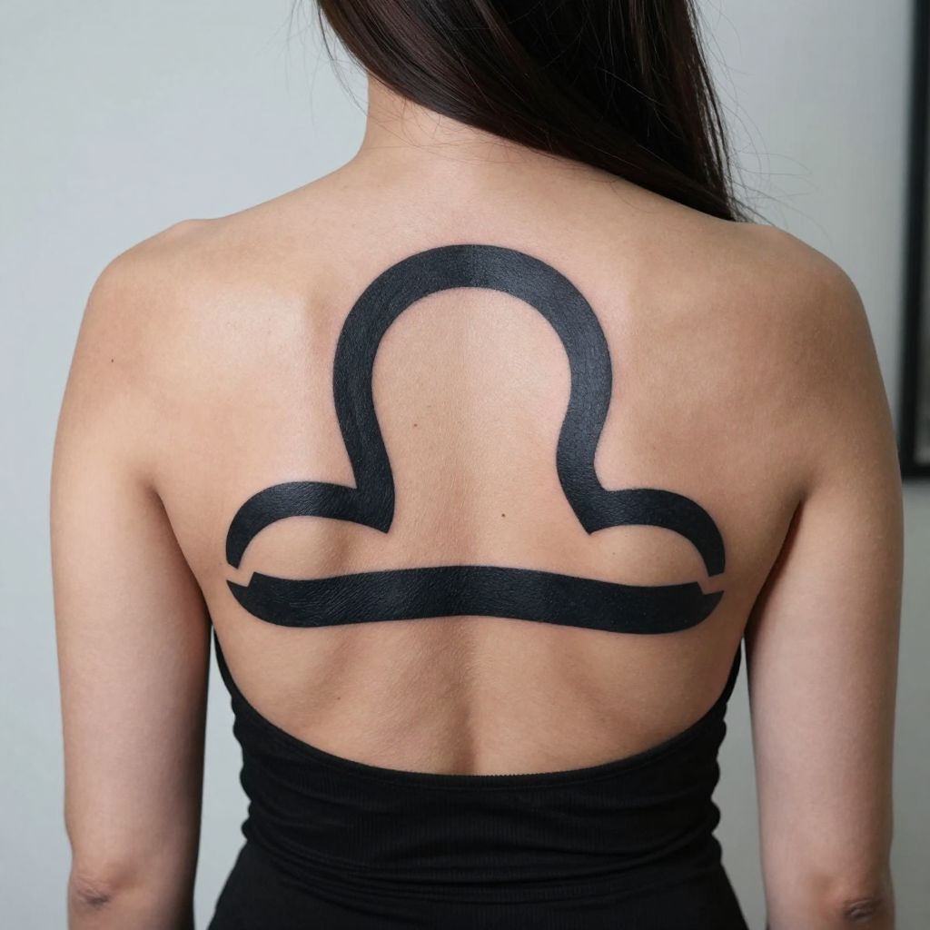 Libra Symbol in Tribal Style image