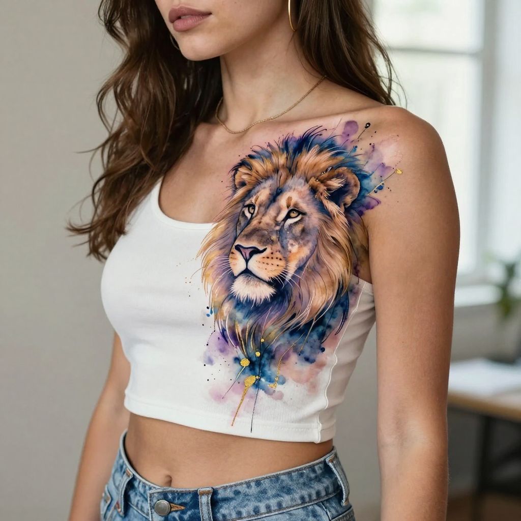 Watercolor Lion