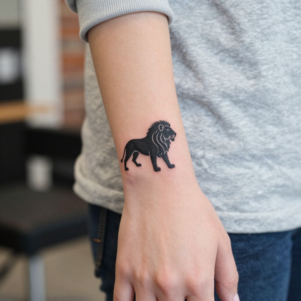 Small Lion Silhouette