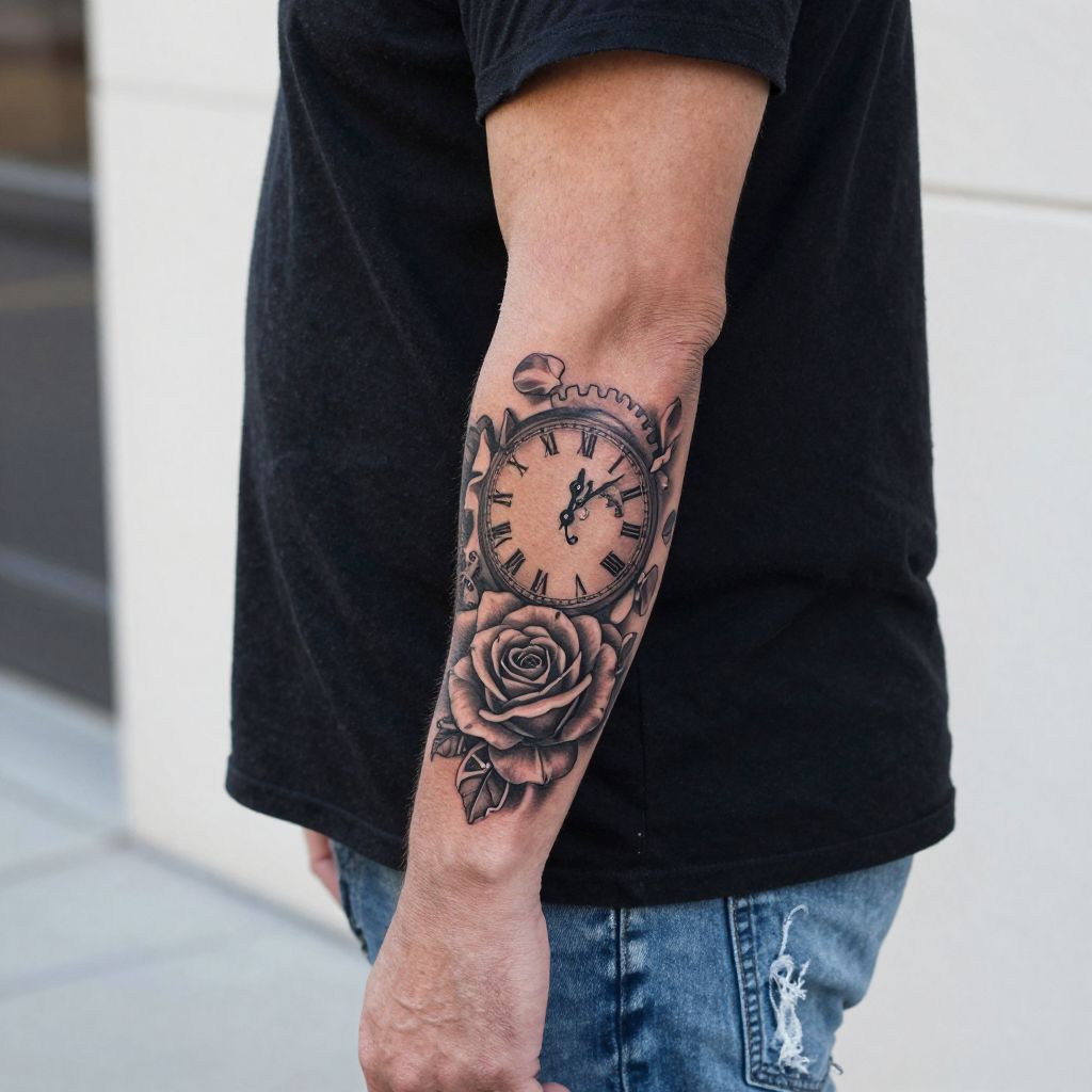 Clock and Rose Sleeve Filler