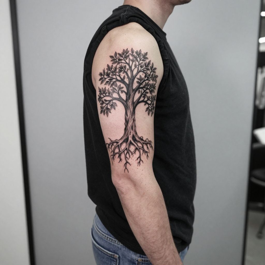 Tree of Life Upper Arm Tattoo