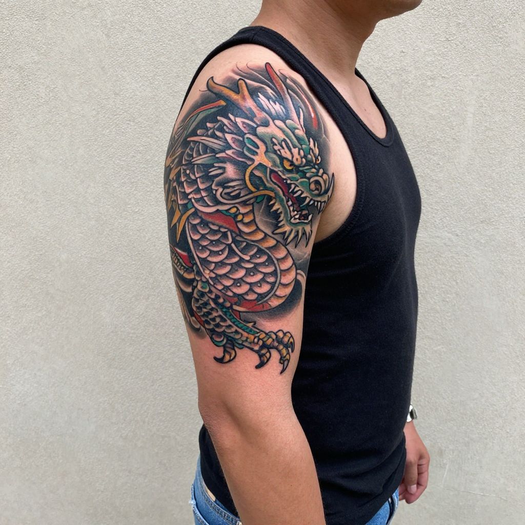 Dragon Shoulder Tattoo