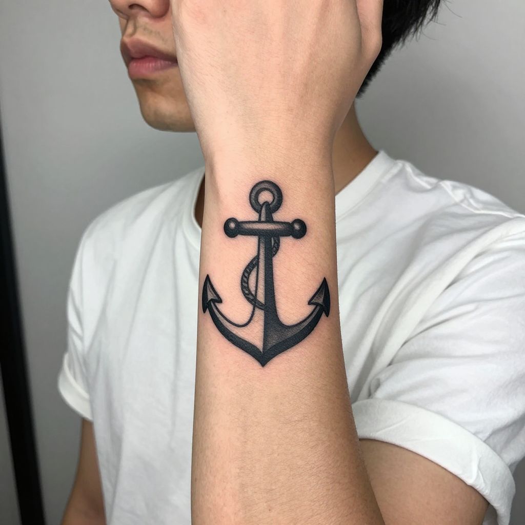 Anchor Wrist Tattoo