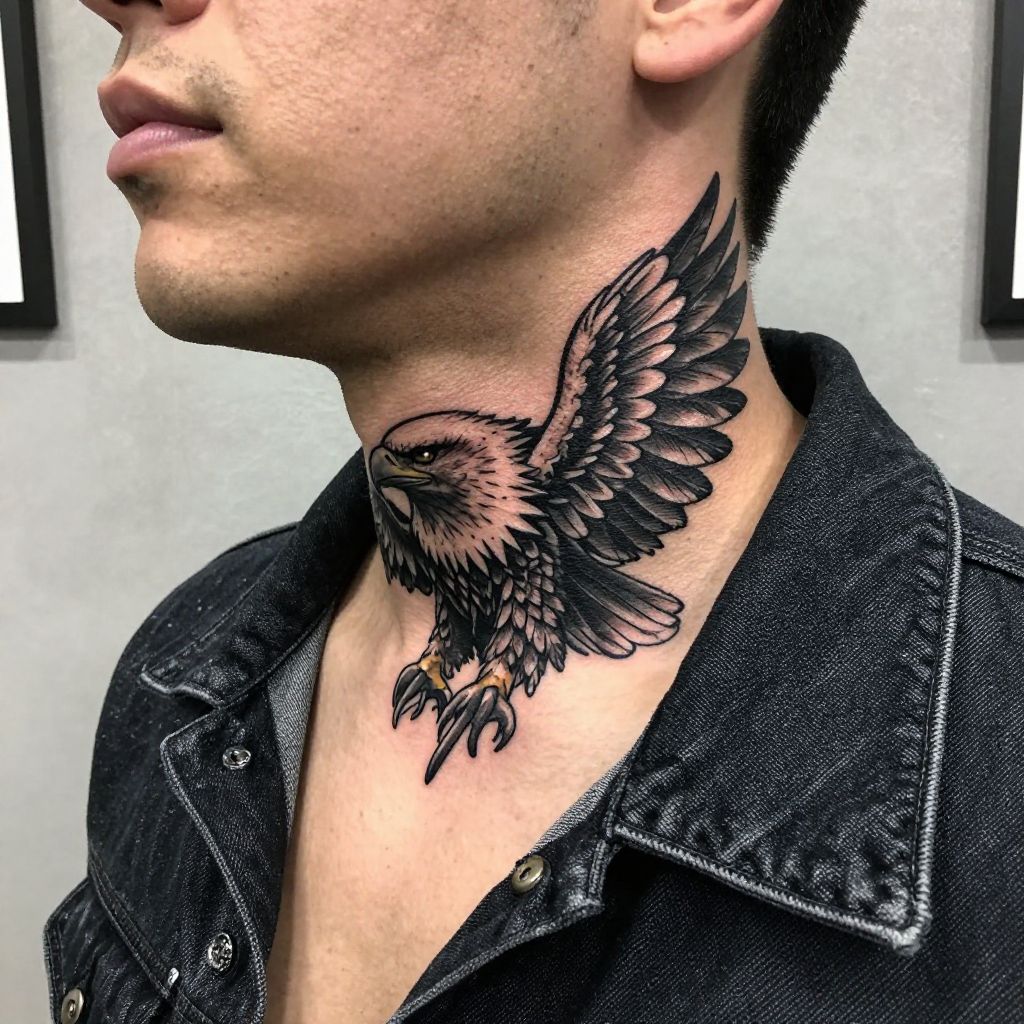 Eagle Neck Tattoo