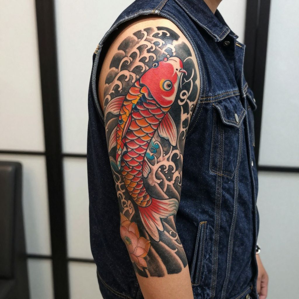 Japanese Koi Fish Sleeve