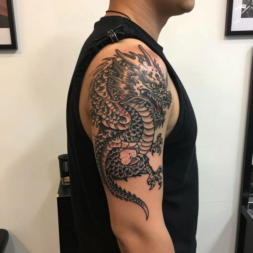 Dragon Shoulder Tattoo