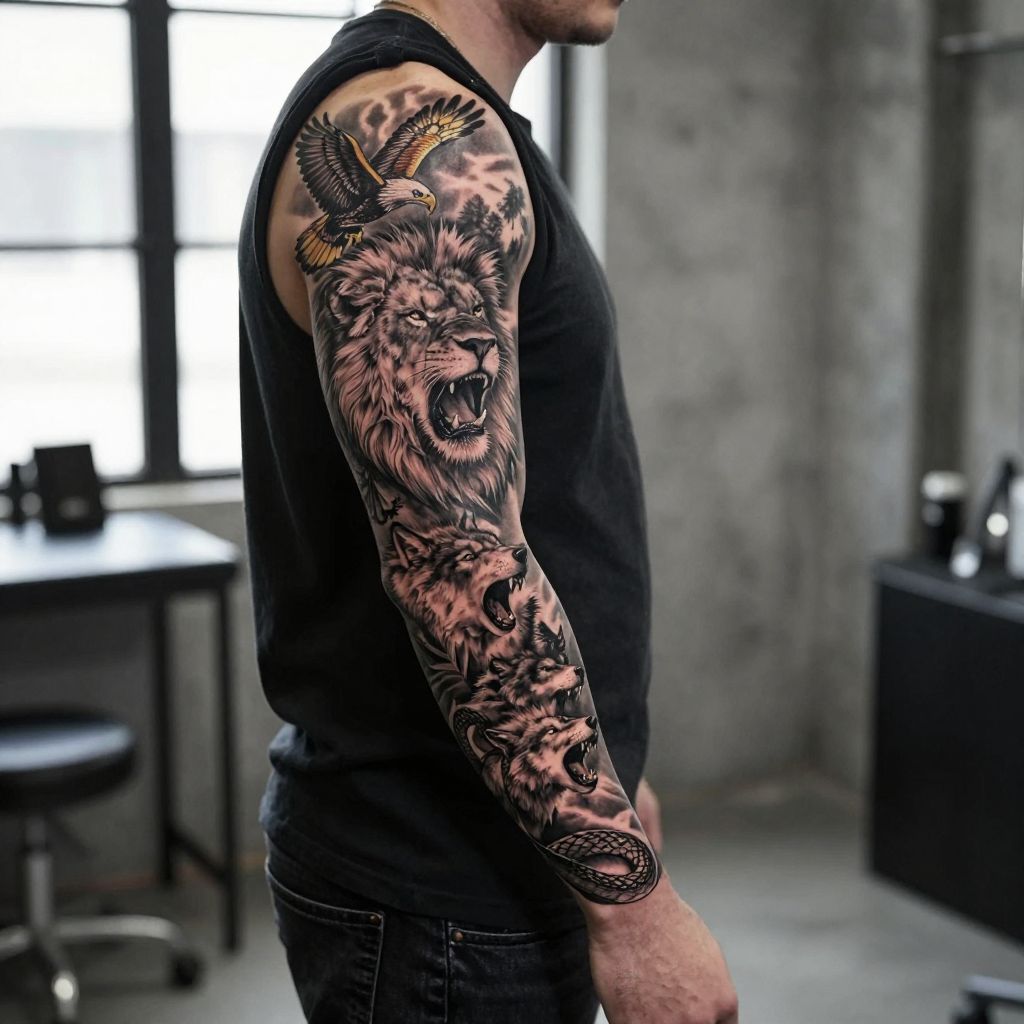 Animal Motif Sleeve