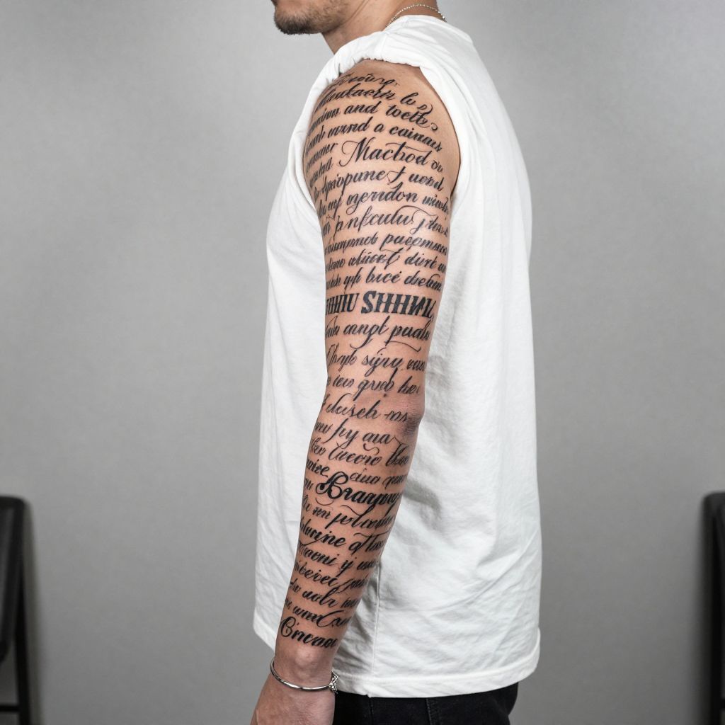 Script and Quote Sleeve