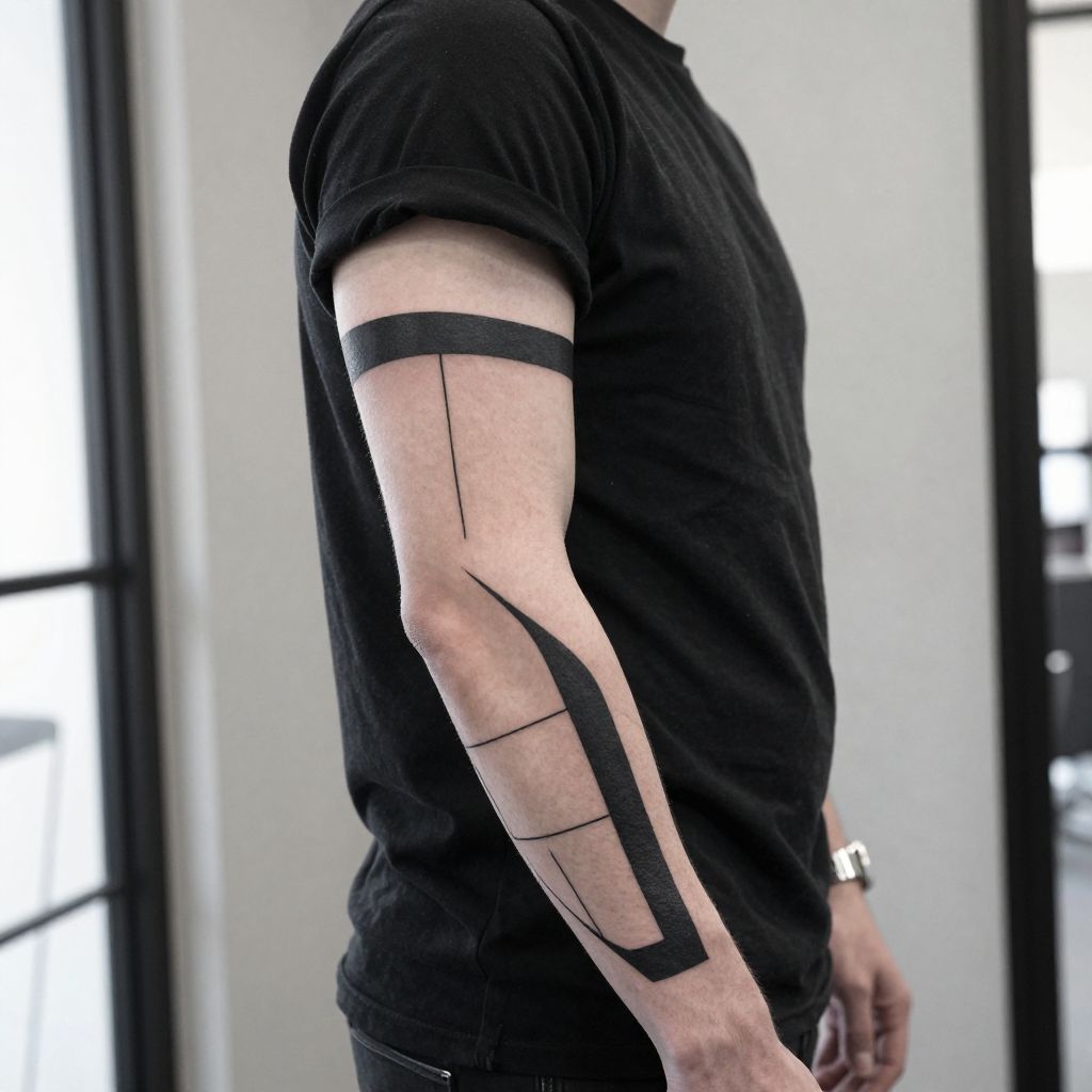 Minimalist Blackwork Sleeve