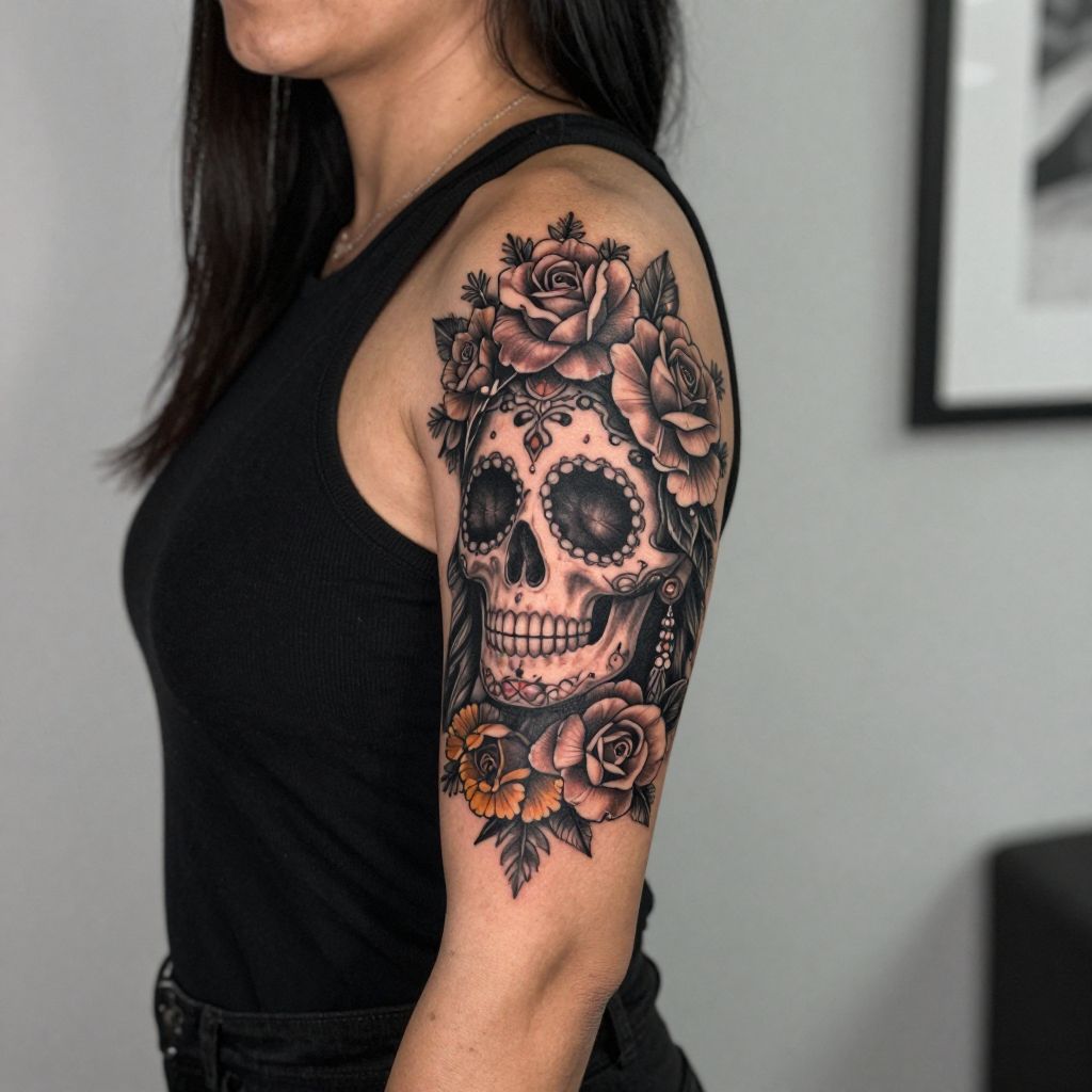 La Catrina Skull tattoo