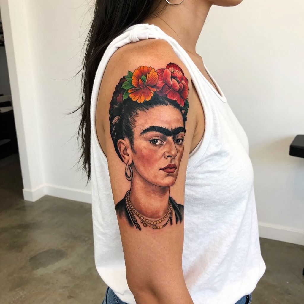 Frida Kahlo Portrait tattoo