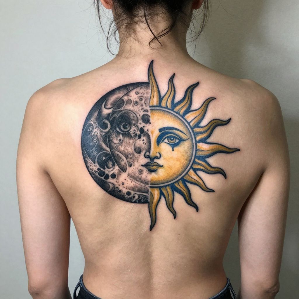 Moon and Sun Split Design