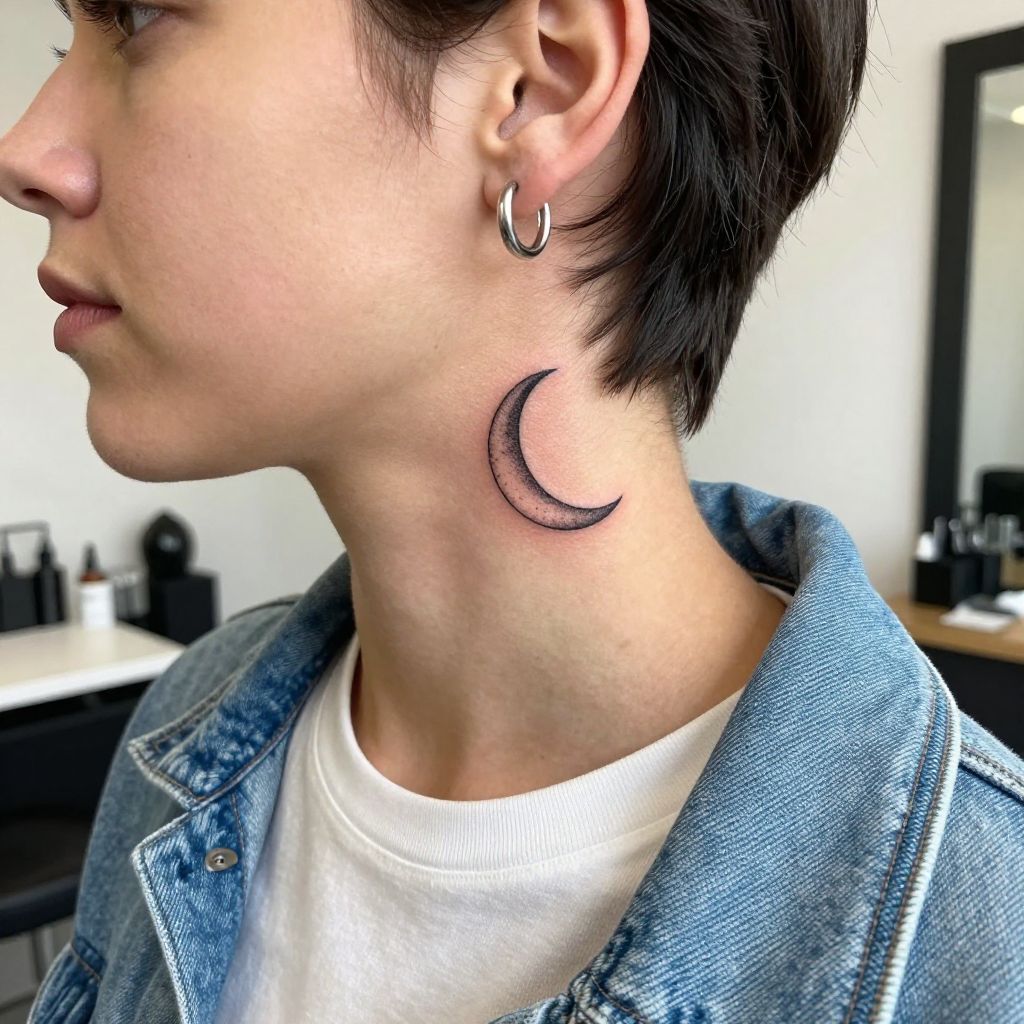 Tiny Moon Behind Ear