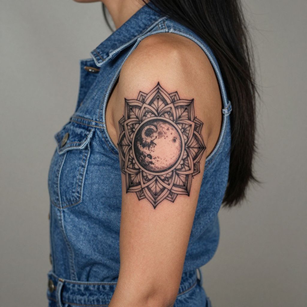Moon Mandala Tattoo