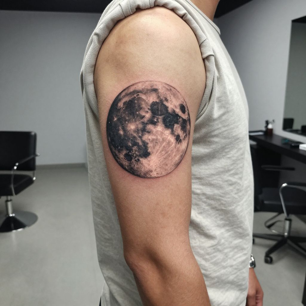 Realistic Moon with Craters
