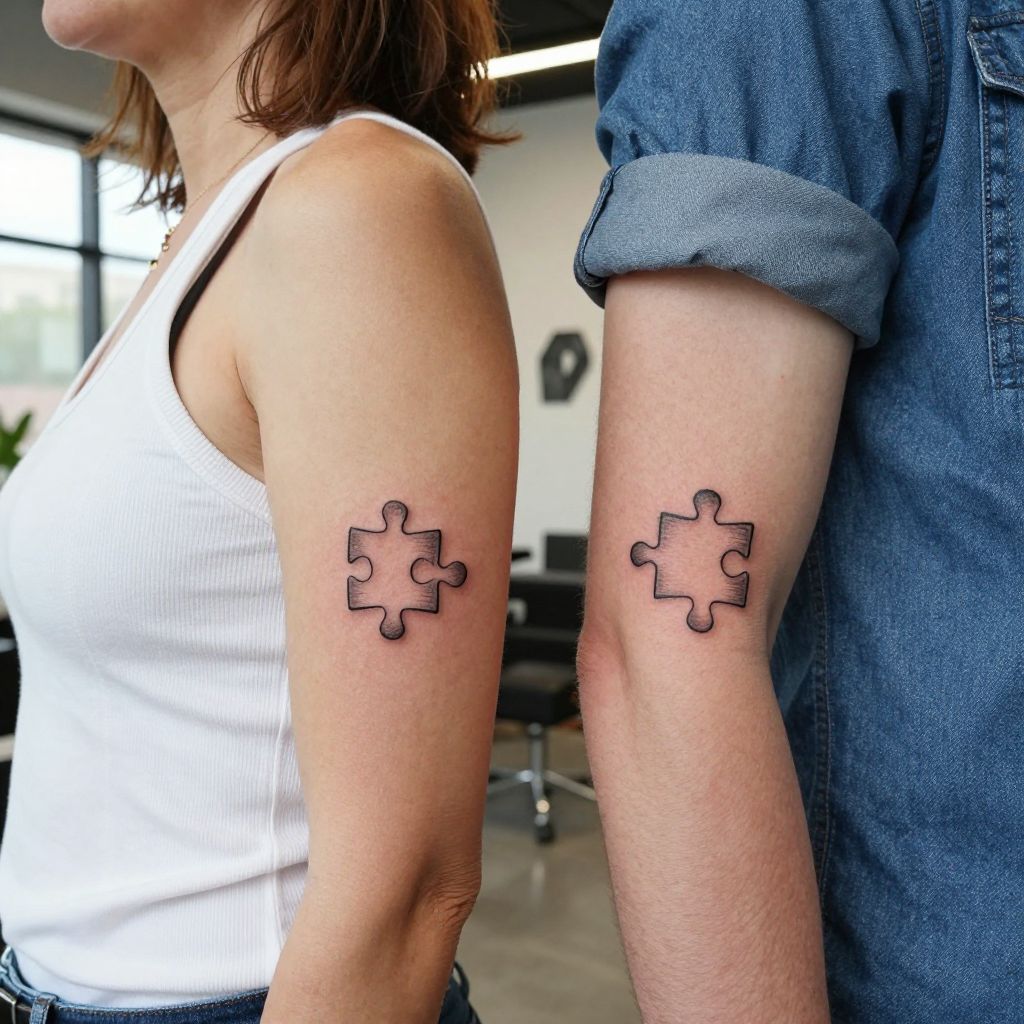 Puzzle Pieces tattoo