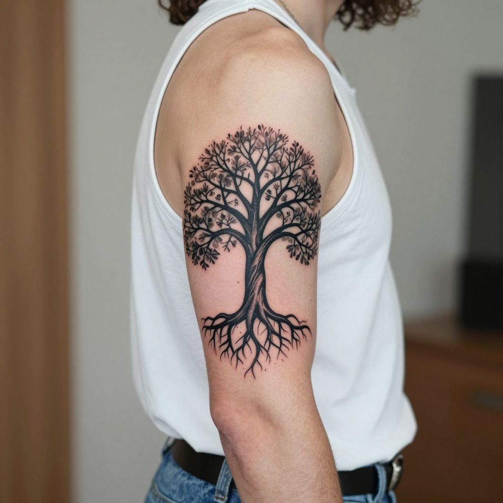 Family Tree Silhouette tattoo