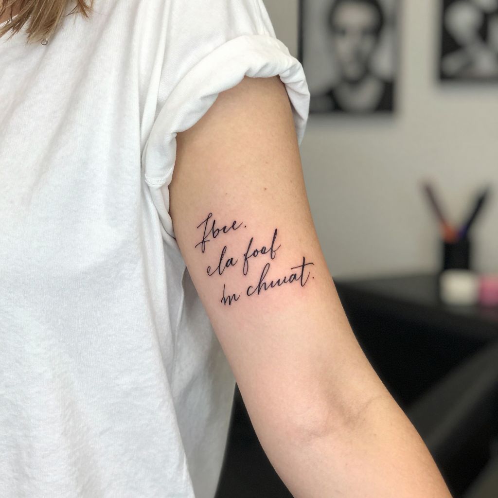 Personalized Handwriting Tattoo