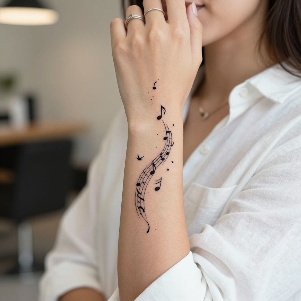 Floating Music Notes
