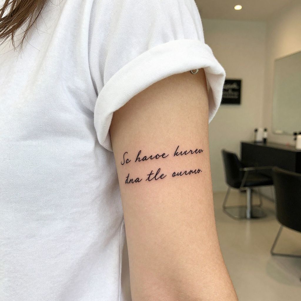 Lyric Line Tattoo