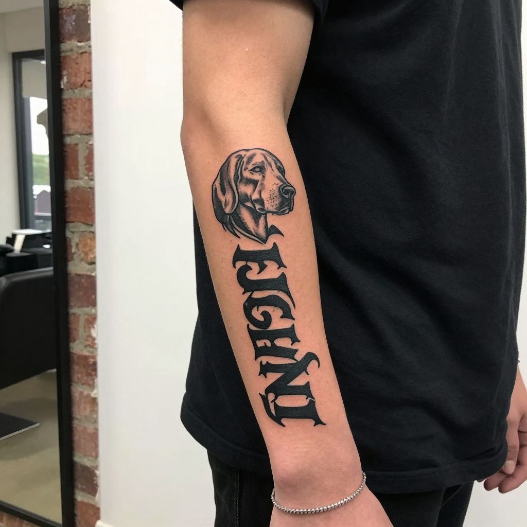 Name in Old English Style tattoo idea