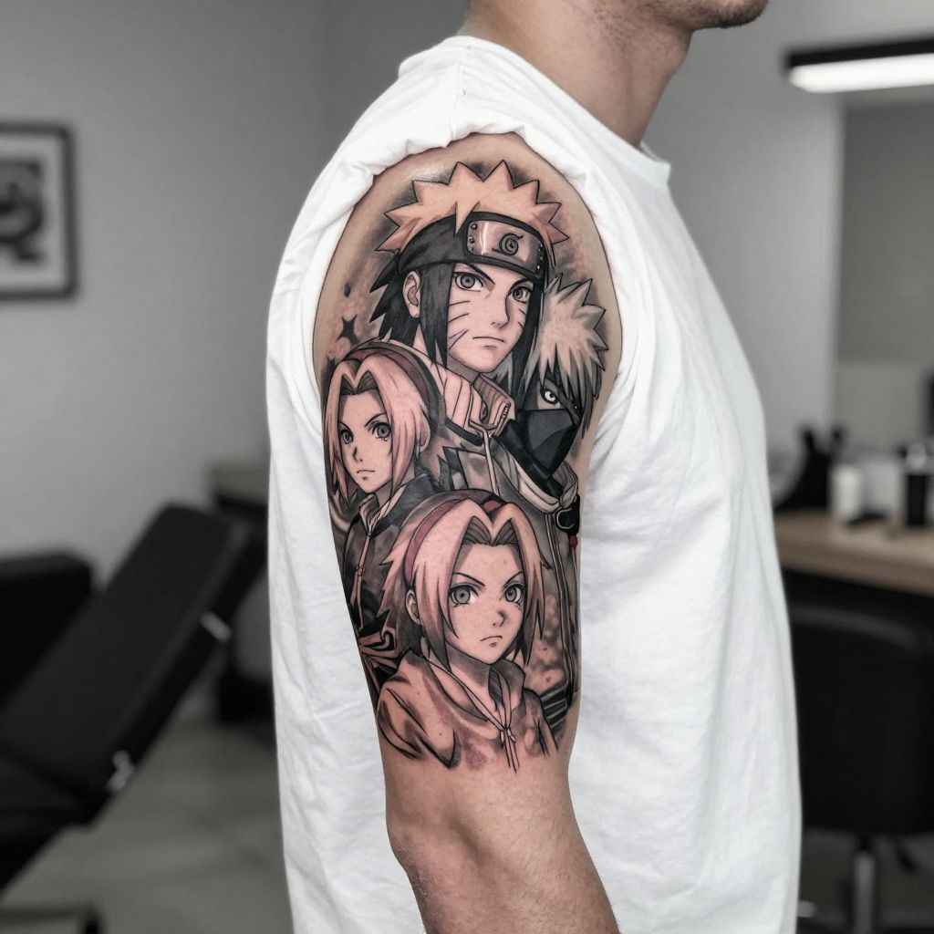 Naruto tattoo ideas - All Team Seven Portrait