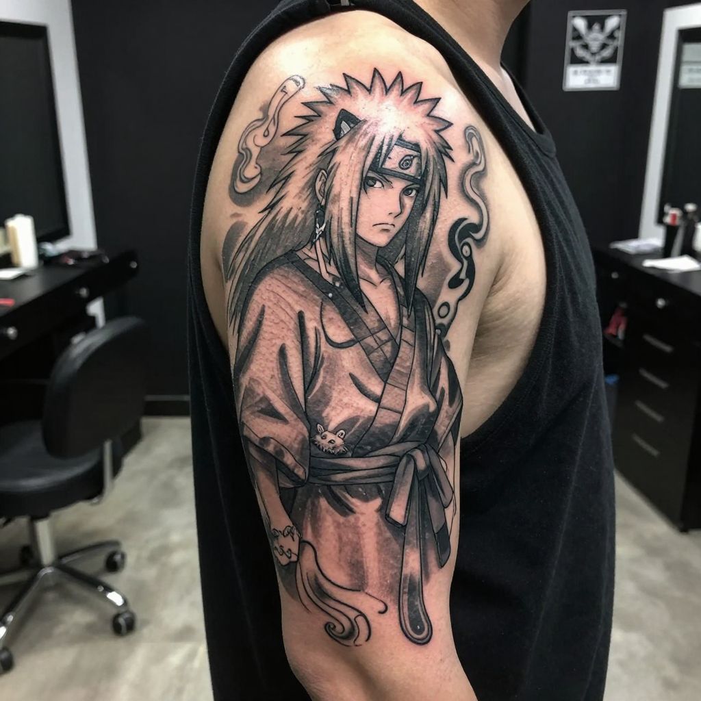 Naruto tattoo ideas - Jiraiya with Toad Details