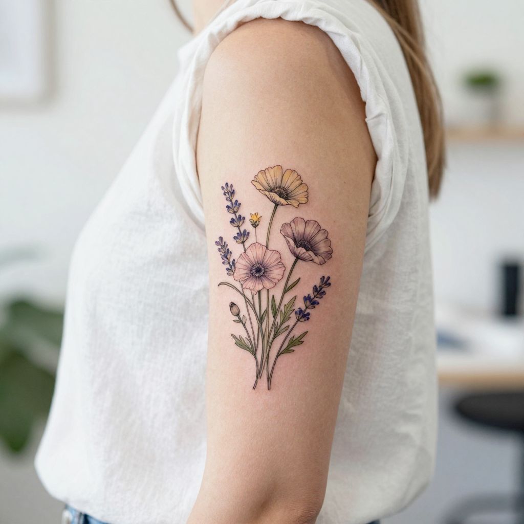Delicate Wildflower Cluster