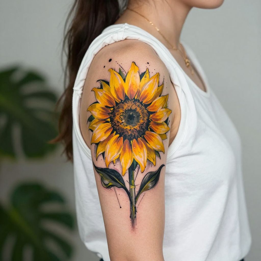 Abstract Sunflower Burst