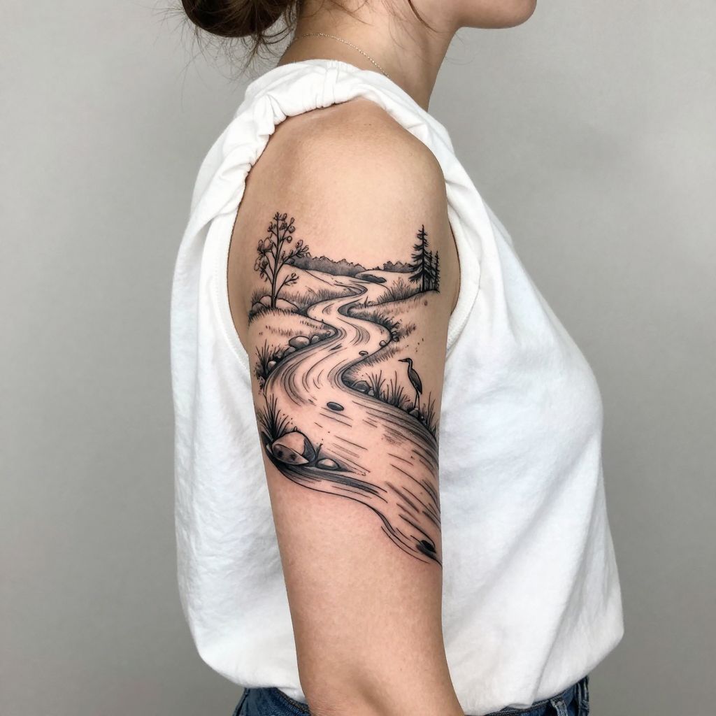 Flowing River Scene