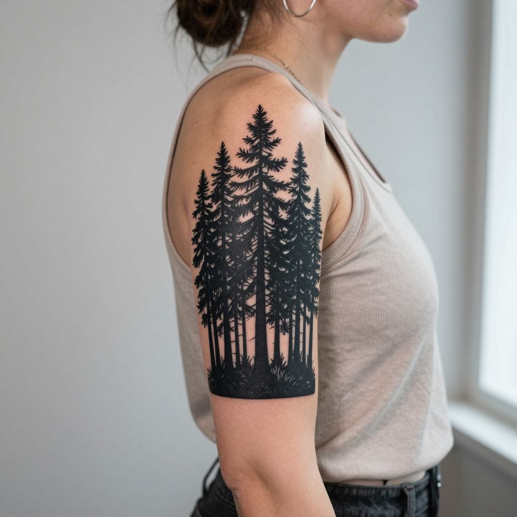 Cozy Forest Silhouette