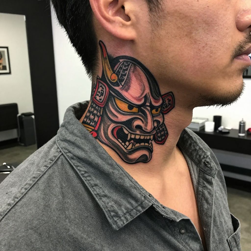 neck tattoo ideas for men 7