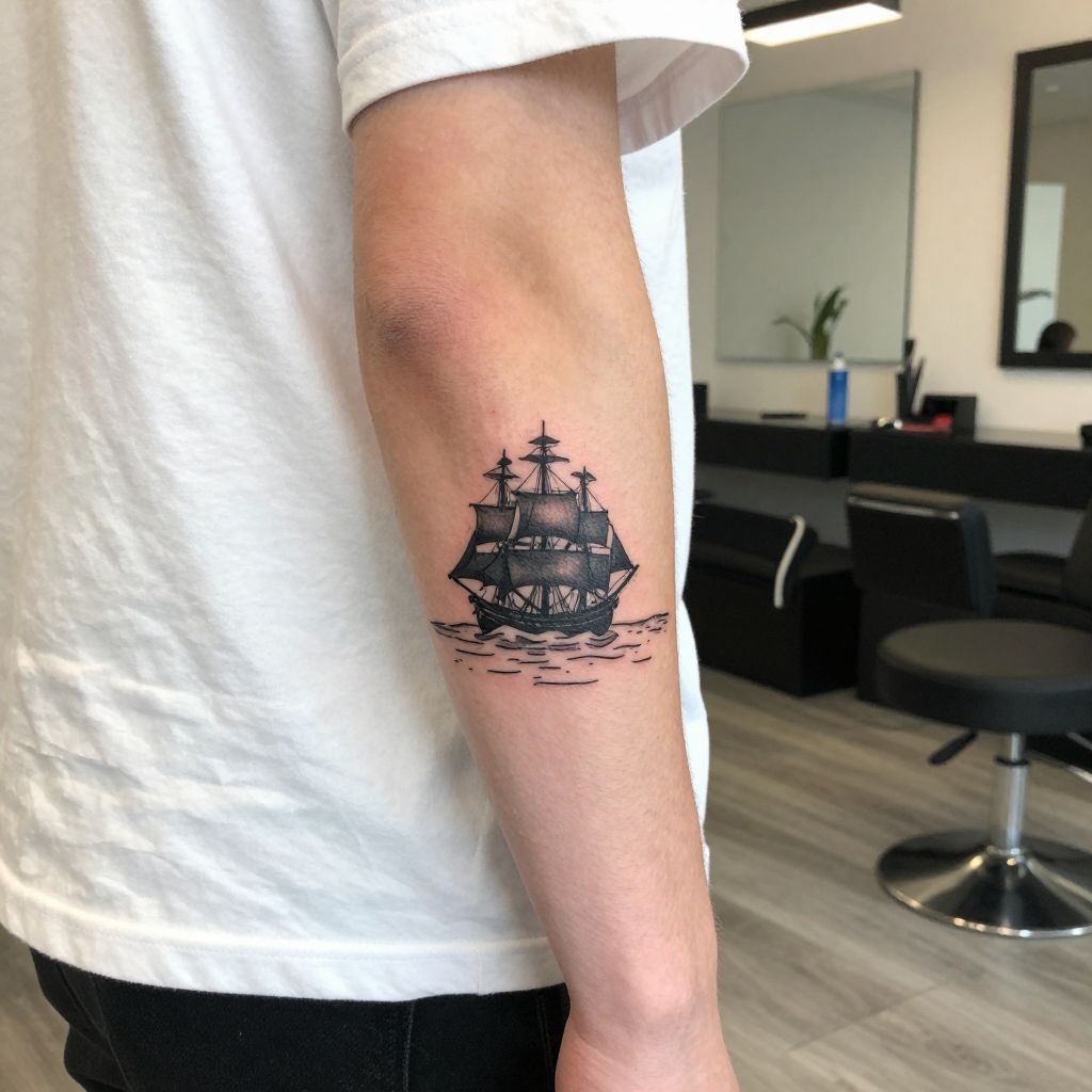Going Merry silhouette tattoo idea