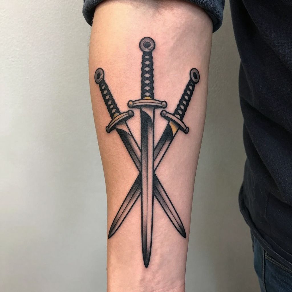 Zoro three swords emblem tattoo idea