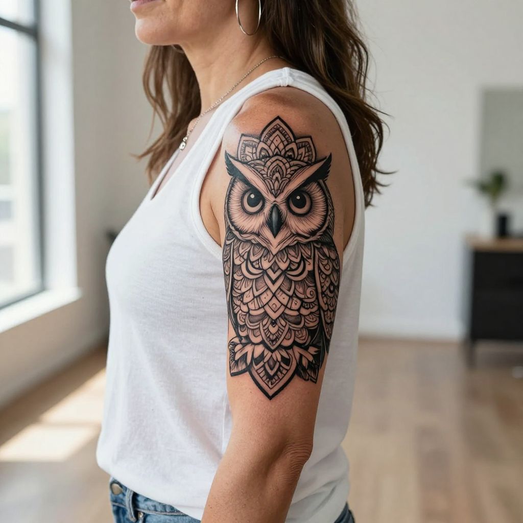 Mandala Owl Fusion